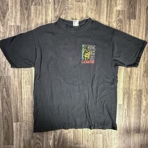 Bob Marley Legend Graphic T-Shirt, Vintage Style, Crazy Shirts Label, Black